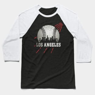 Los Angeles LA City Skyline Baseball Vintage Gameday Dodger Baseball T-Shirt